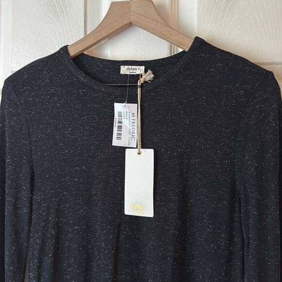 Dylan Shimmer Knit Crew Long Sleeve Shirt size medium NWT - Picture 3 of 6